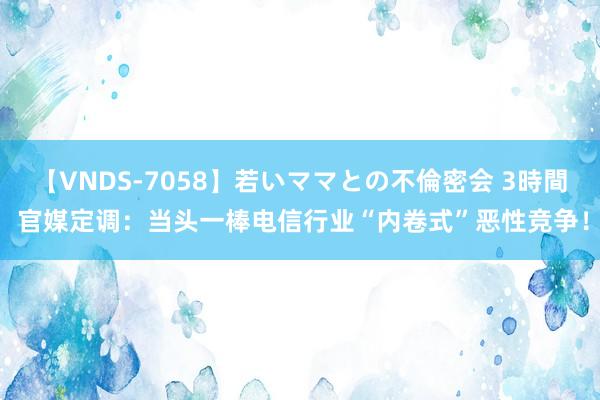 【VNDS-7058】若いママとの不倫密会 3時間 官媒定调：当头一棒电信行业“内卷式”恶性竞争！