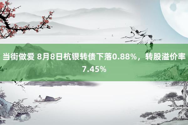 当街做爱 8月8日杭银转债下落0.88%，转股溢价率7.45%