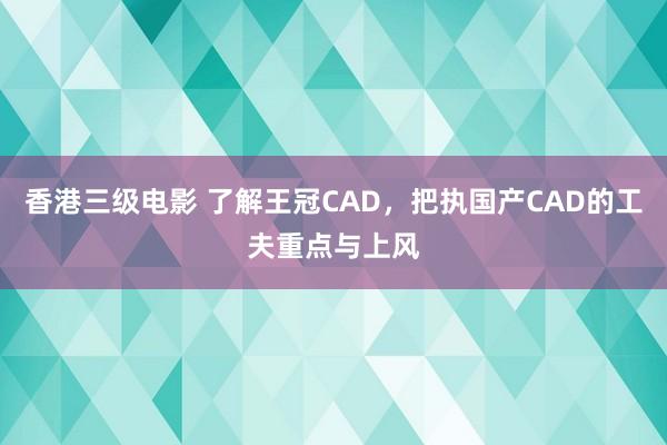 香港三级电影 了解王冠CAD，把执国产CAD的工夫重点与上风