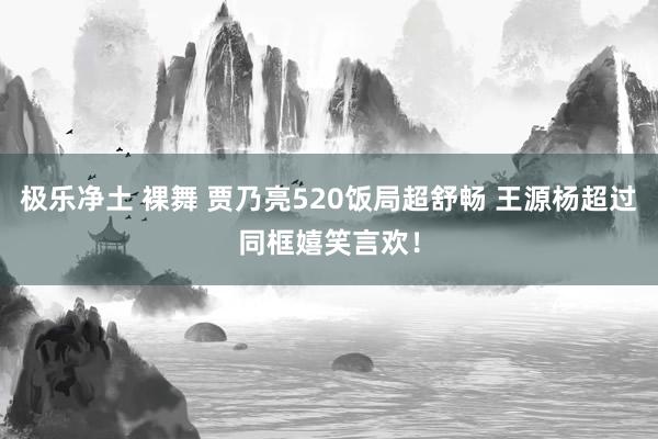 极乐净土 裸舞 贾乃亮520饭局超舒畅 王源杨超过同框嬉笑言欢！